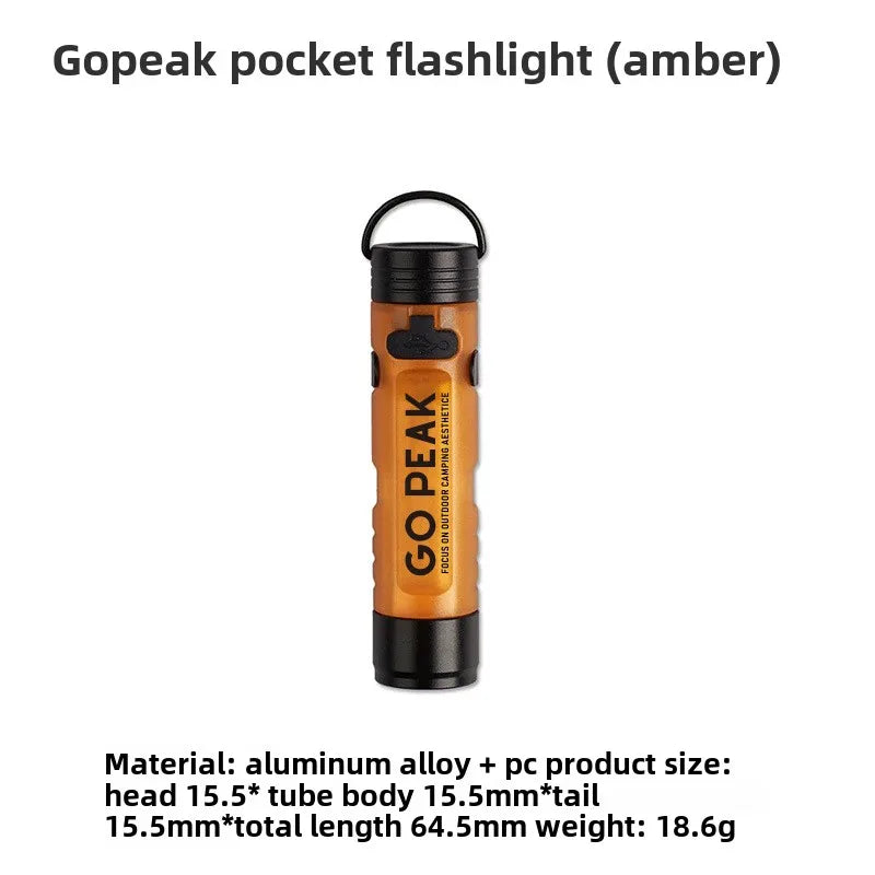 Gopeak 5050 USB-C Rechargeable Mini Clip Flashlight