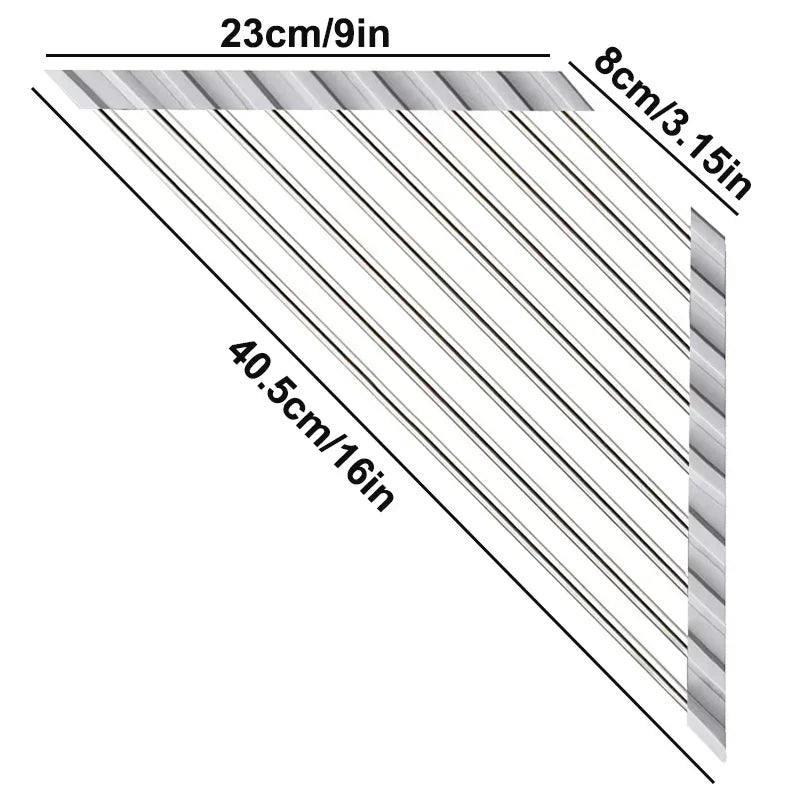 Foldable Triangle Over-the-Sink Dish Drying Rack