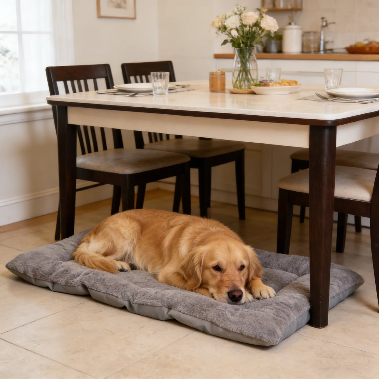 Booteely Plush Dog Bed Mat For Pets Polyester Fleece Cushion