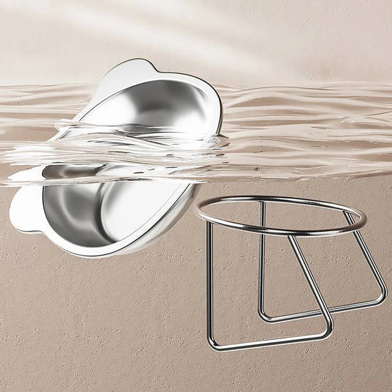 Booteely Tilted Stainless Steel Cat Bowl With Stand