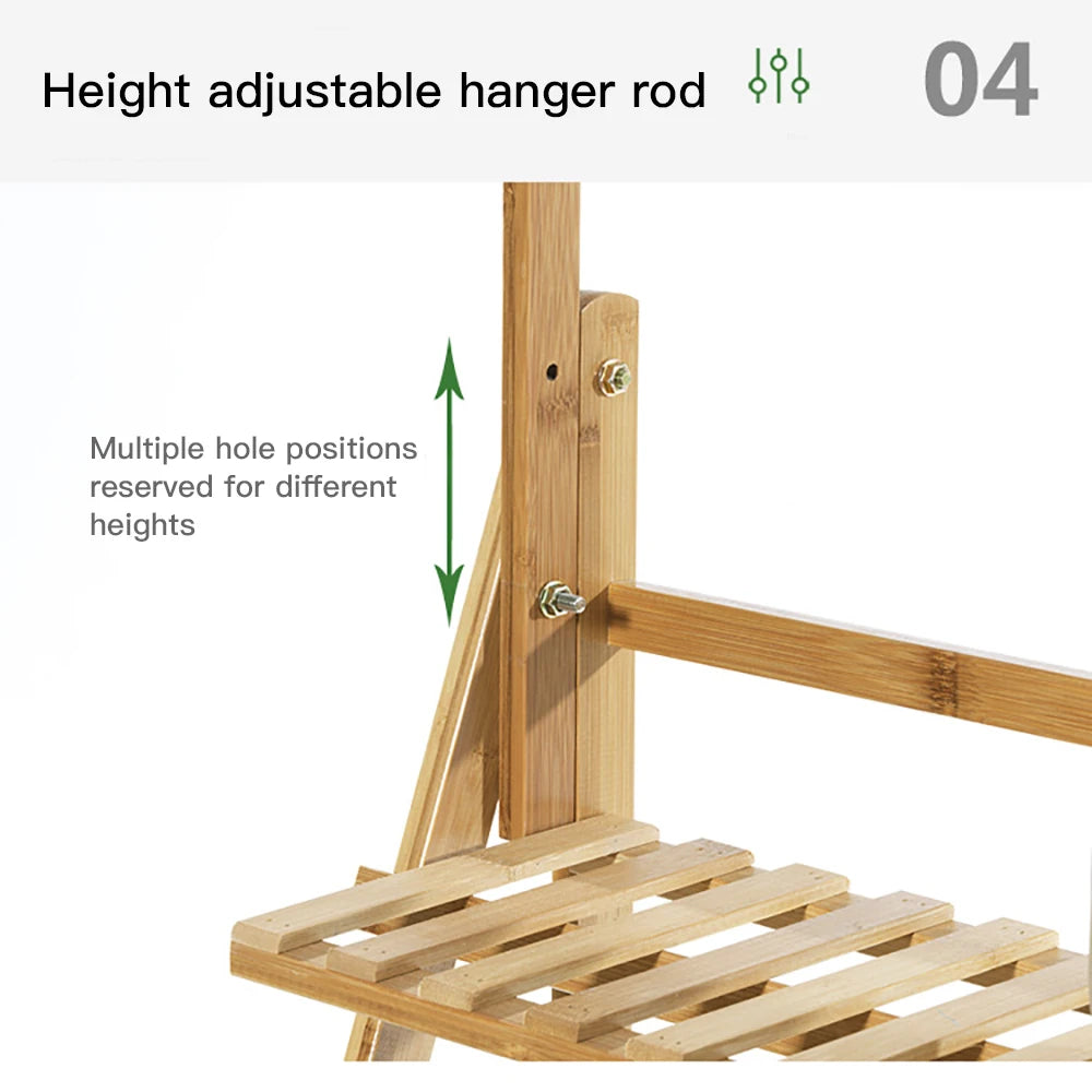 Create Your Green Corner 3-Tier Folding Bamboo Plant Stand