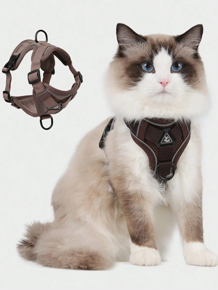 Reflective Pet Harness And Leash Set For Dogs And Cats EscapeProof Adjustable