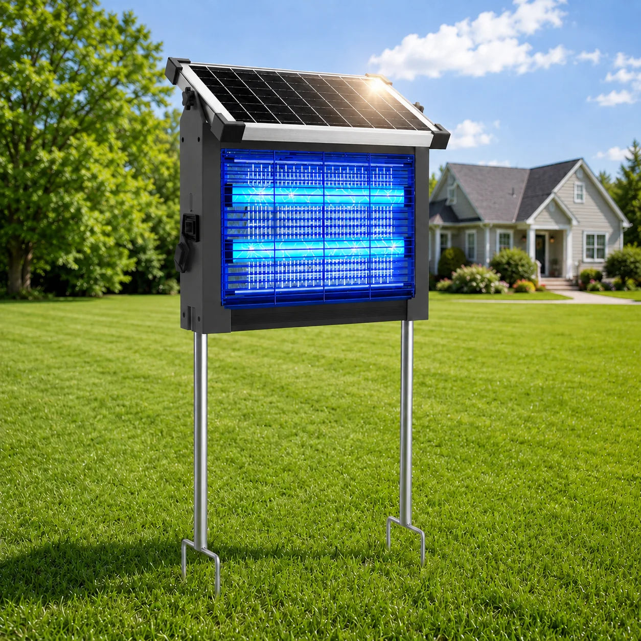 Take Back Your Backyard™ Solar Bug Zapper – 2,100 Sq. Ft. Outdoor Protection