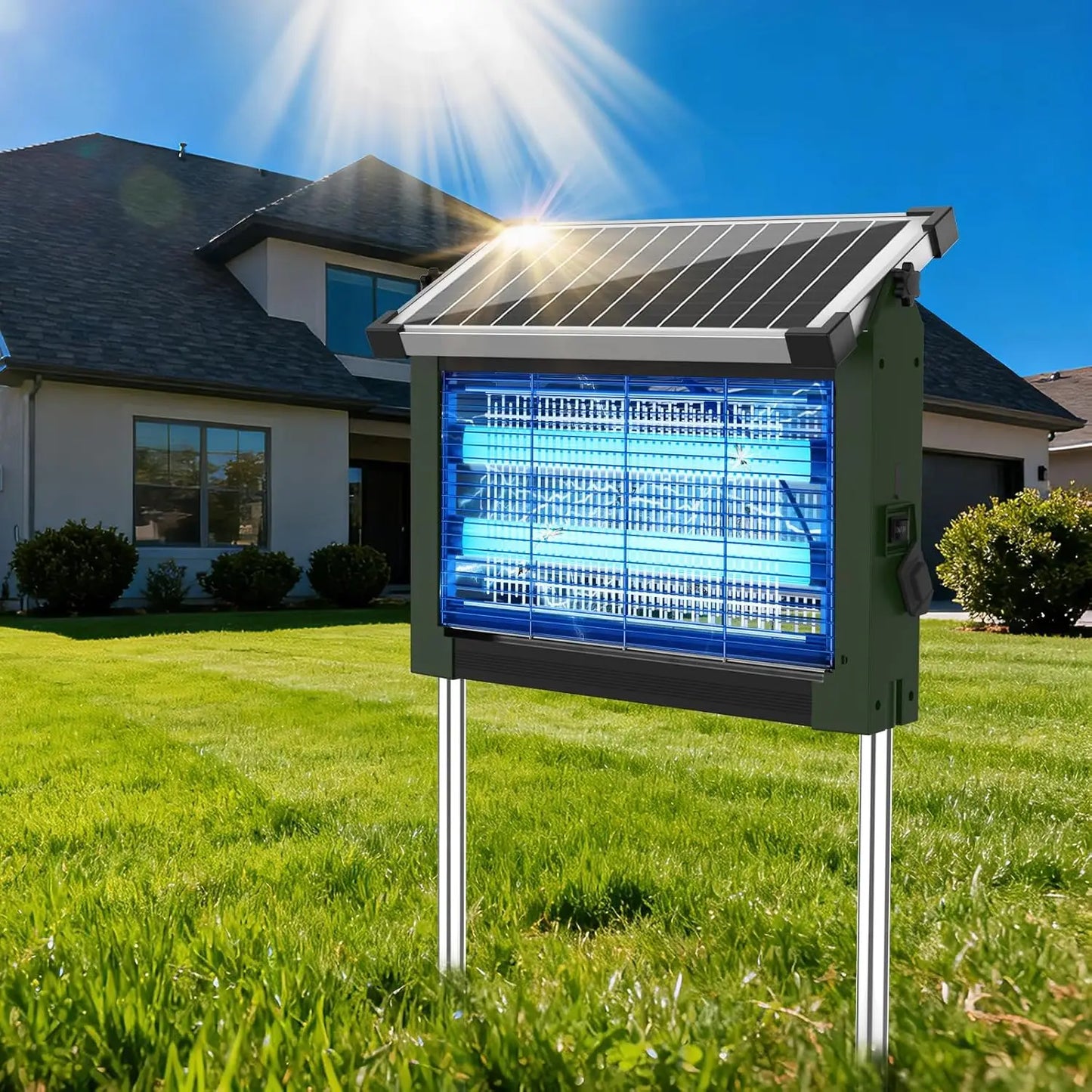 Take Back Your Backyard™ Solar Bug Zapper – 2,100 Sq. Ft. Outdoor Protection