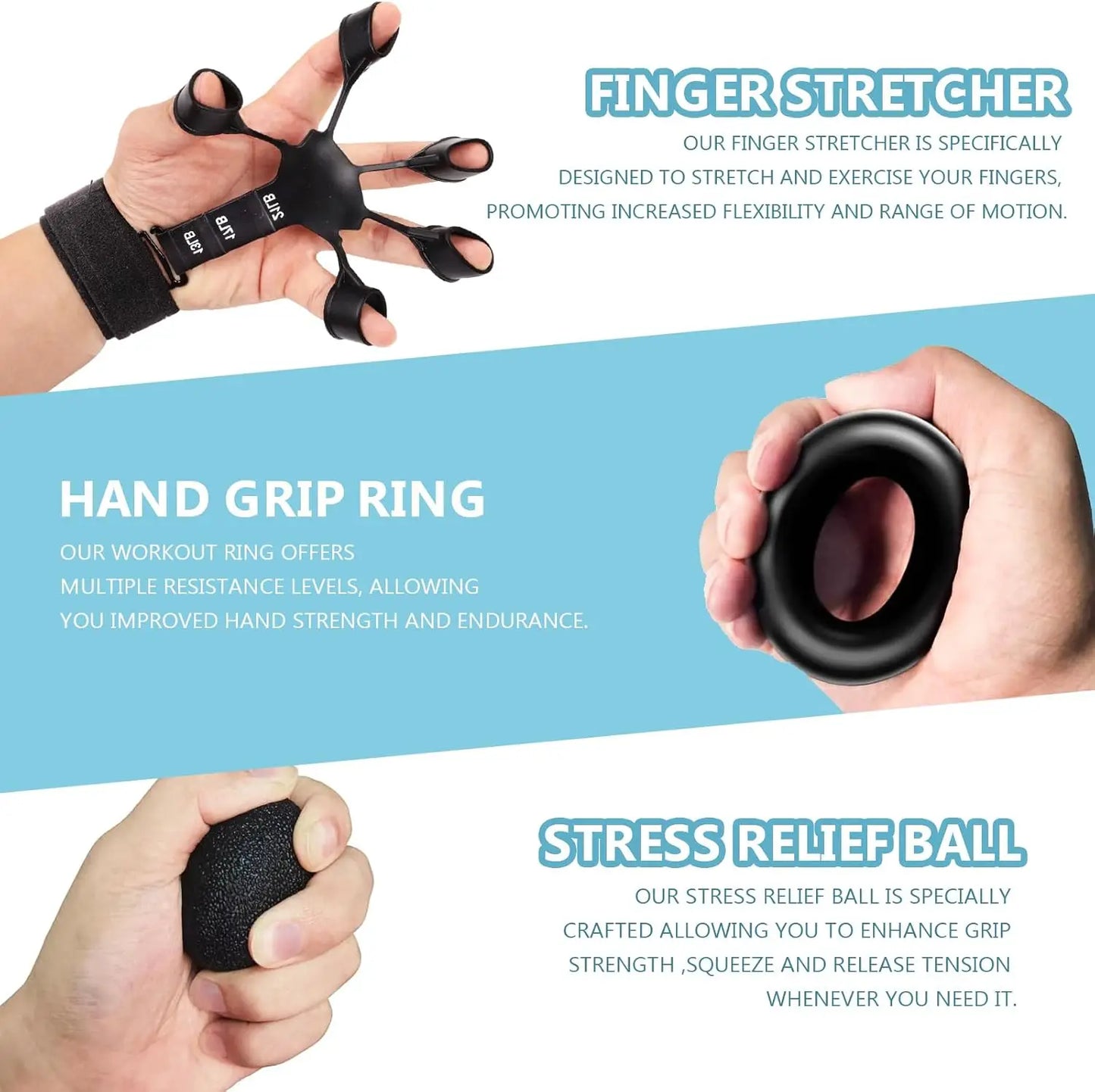 Grip Trainer Kit Adjustable Hand Gripper For Athletes And Injury Recovery