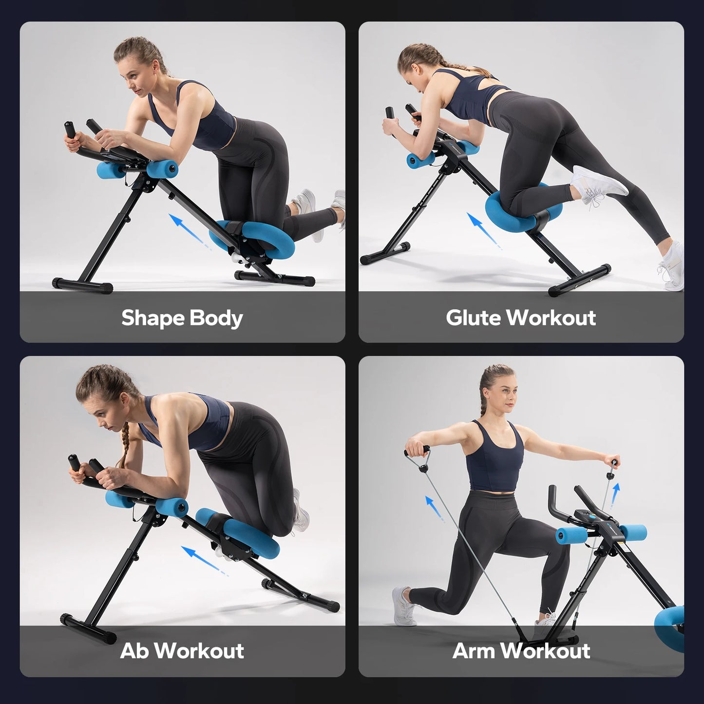 MERACH Ab Machine 2314 Foldable Core Trainer With Knee Protection For Home Gym