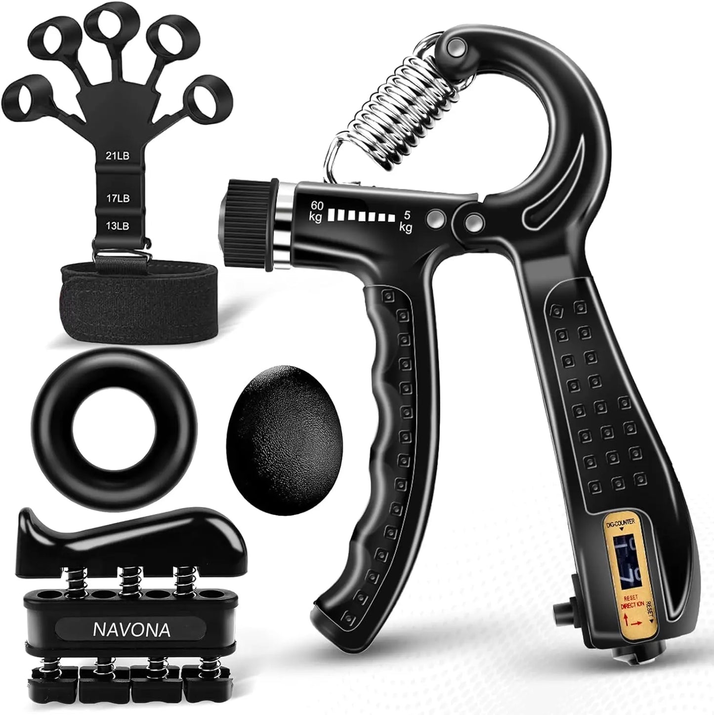 Grip Trainer Kit Adjustable Hand Gripper For Athletes And Injury Recovery