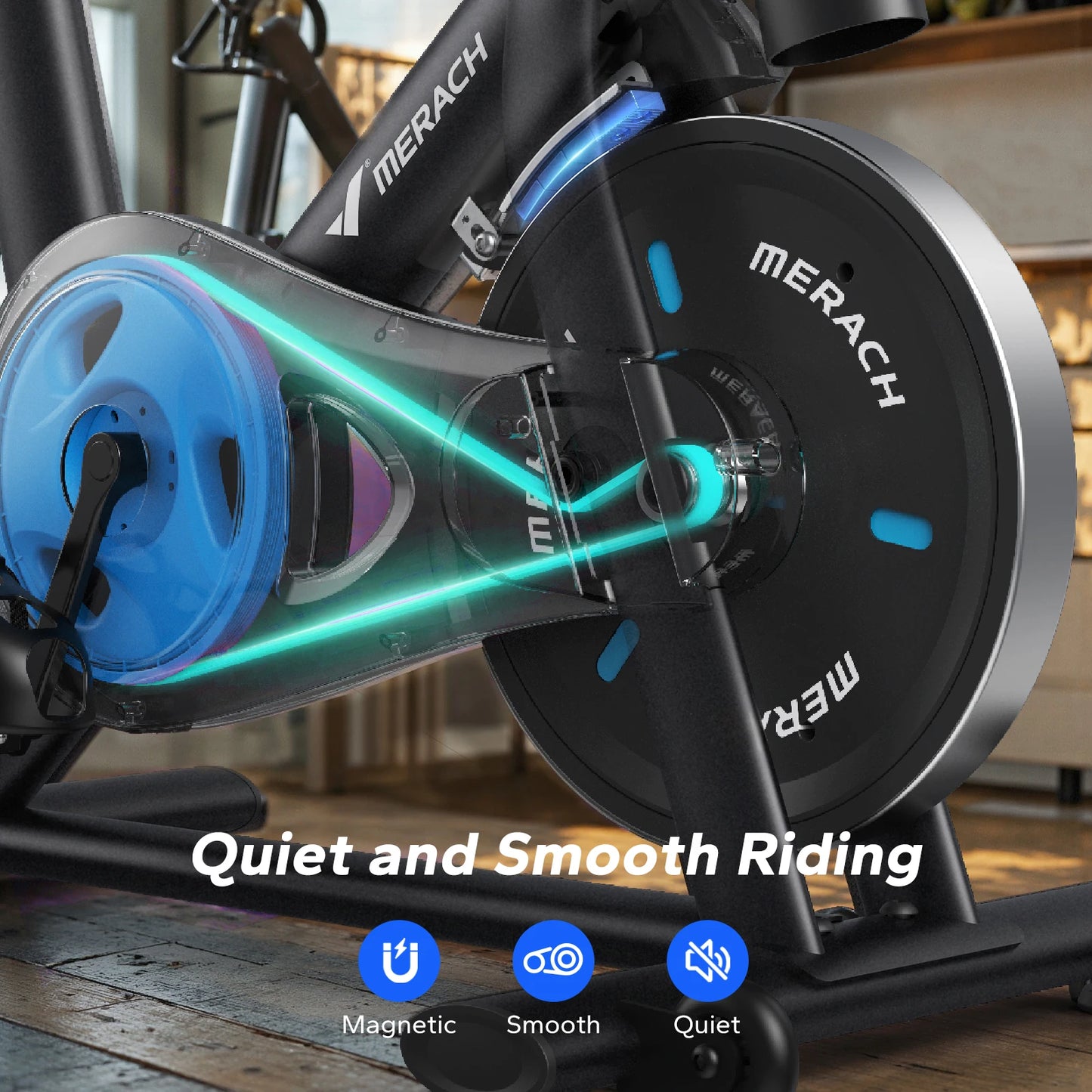 MERACH Magnetic Exercise - Quiet Indoor Cycling Bike with APP
