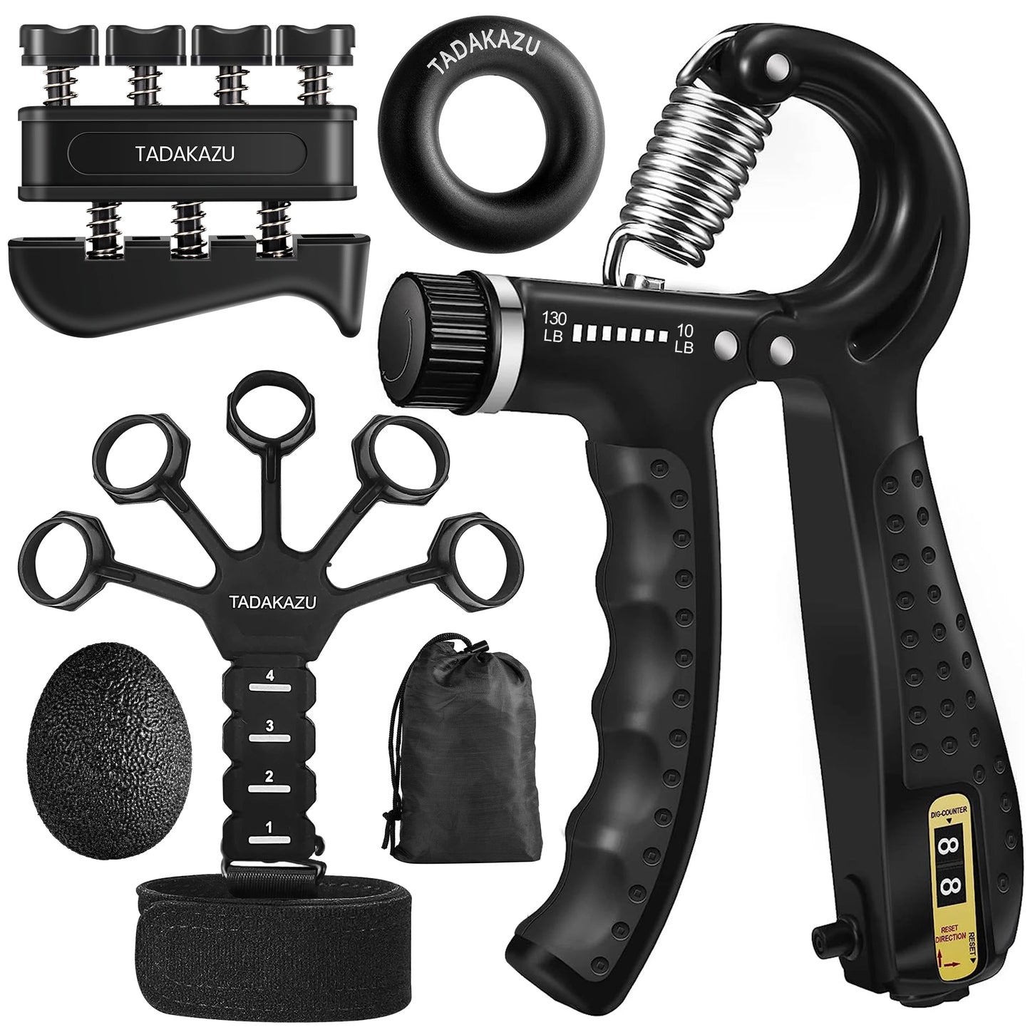 Grip Trainer Kit Adjustable Hand Gripper For Athletes And Injury Recovery