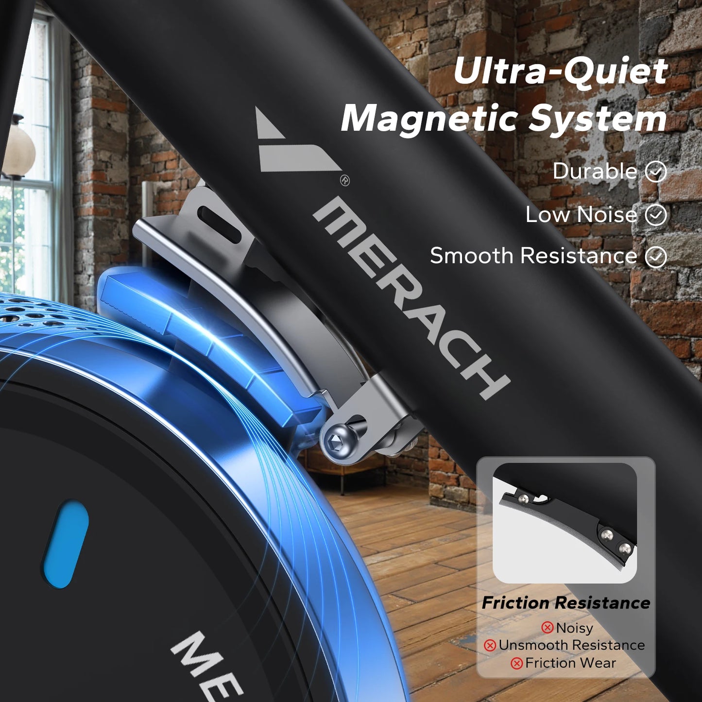 MERACH Magnetic Exercise - Quiet Indoor Cycling Bike with APP