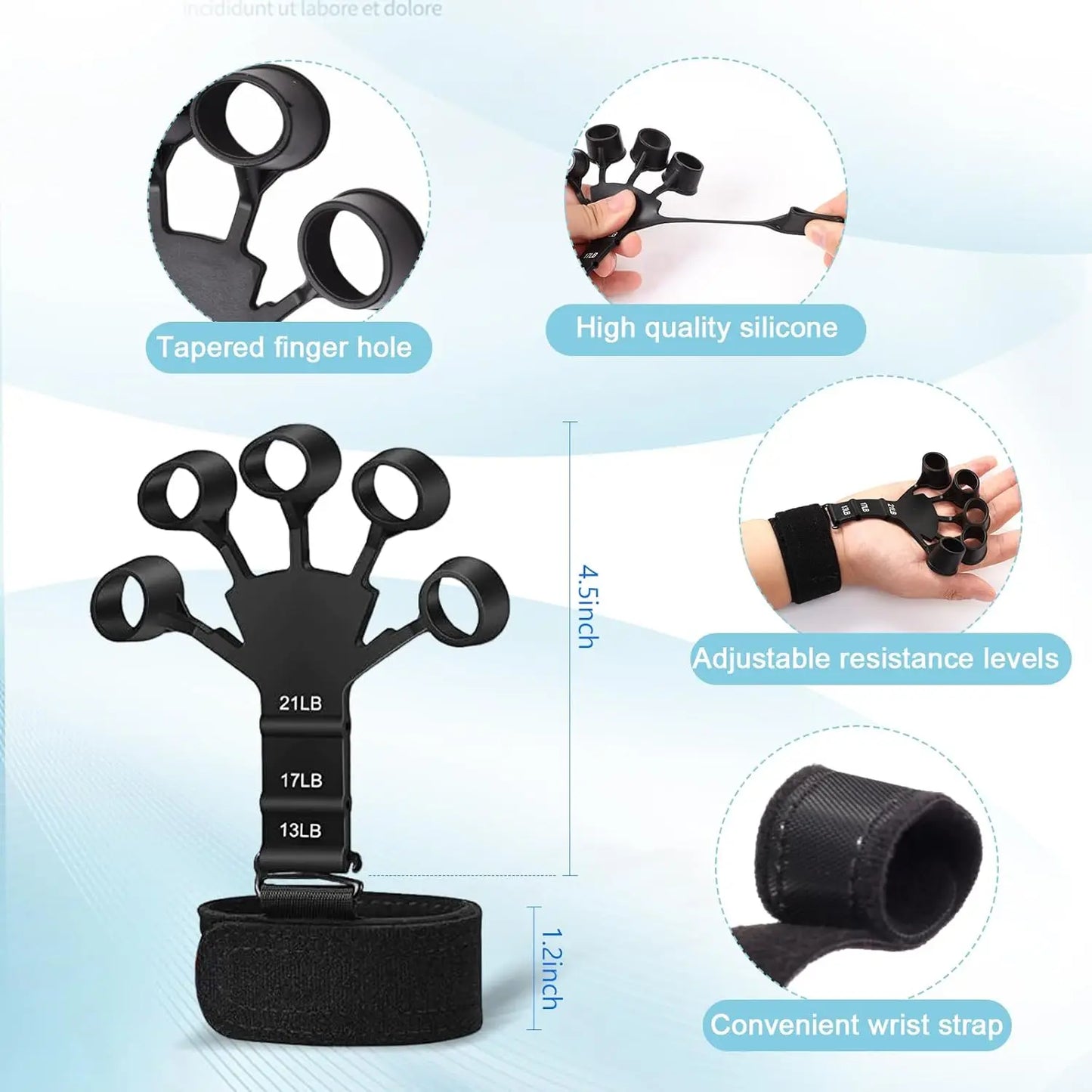 Grip Trainer Kit Adjustable Hand Gripper For Athletes And Injury Recovery