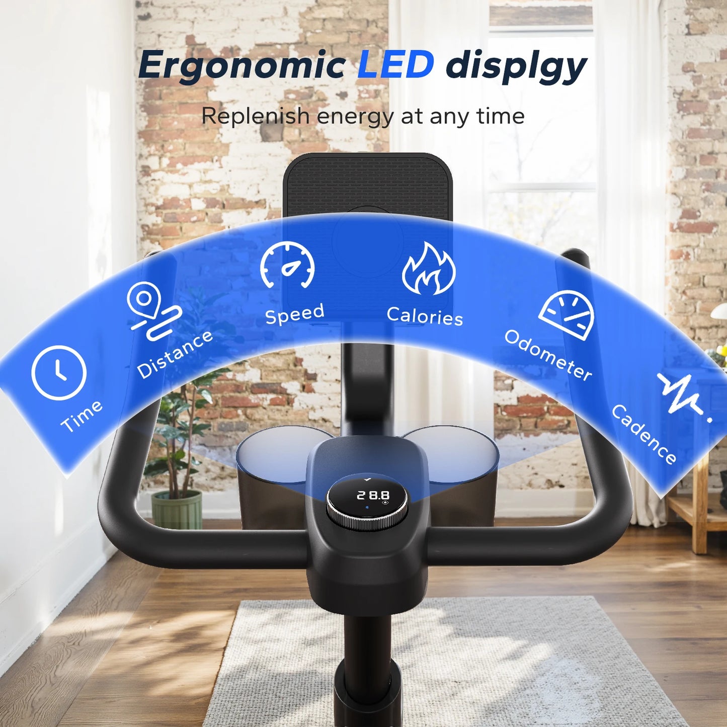 MERACH Magnetic Exercise - Quiet Indoor Cycling Bike with APP