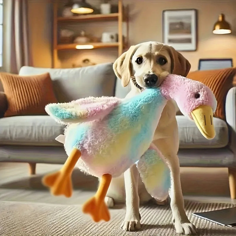 Soft Colorful Duck Plush Toy for Pets Anxiety Relief
