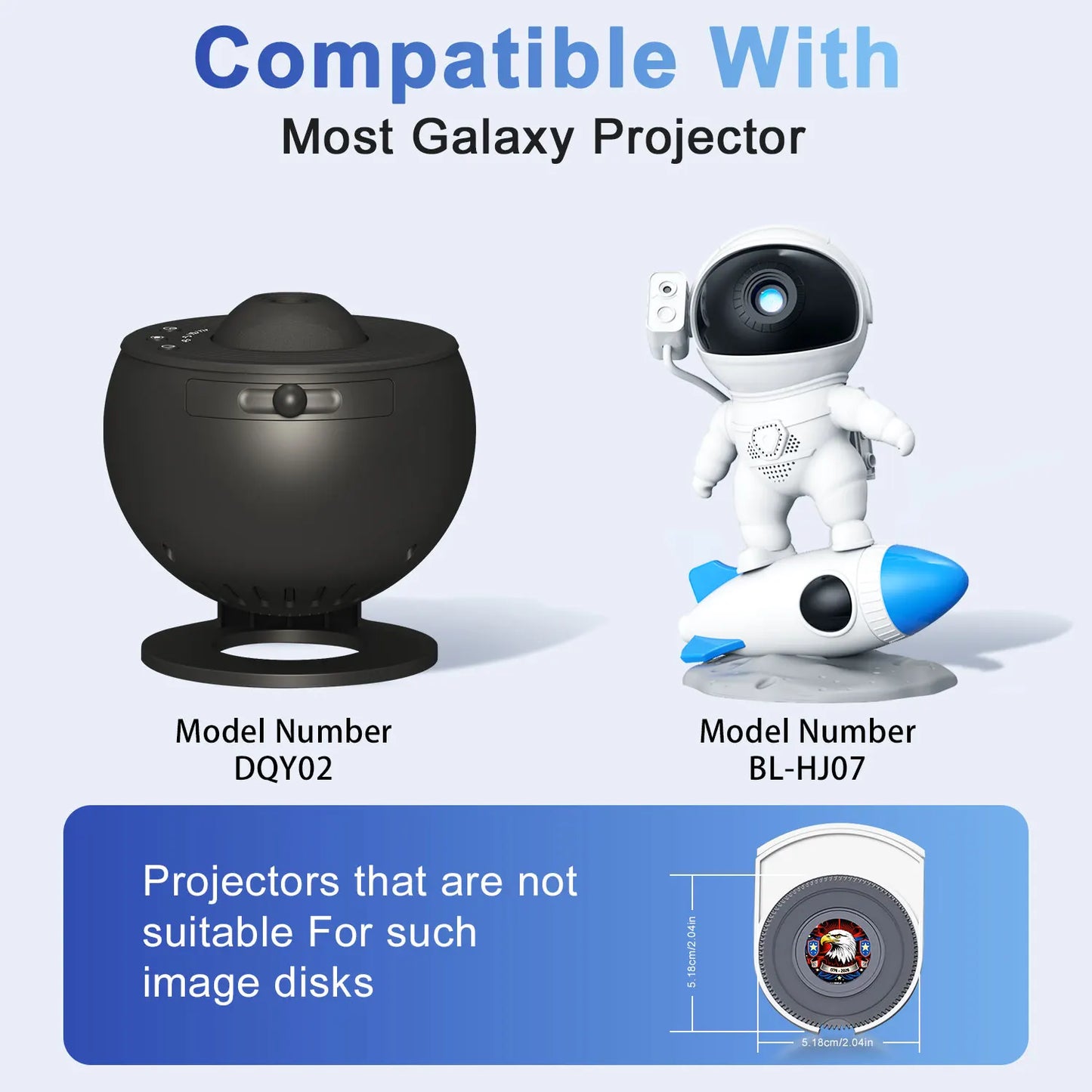 AUSYLE Galaxy Projector 19 In 1 Night Light 360 Rotation Timed Kids Discs