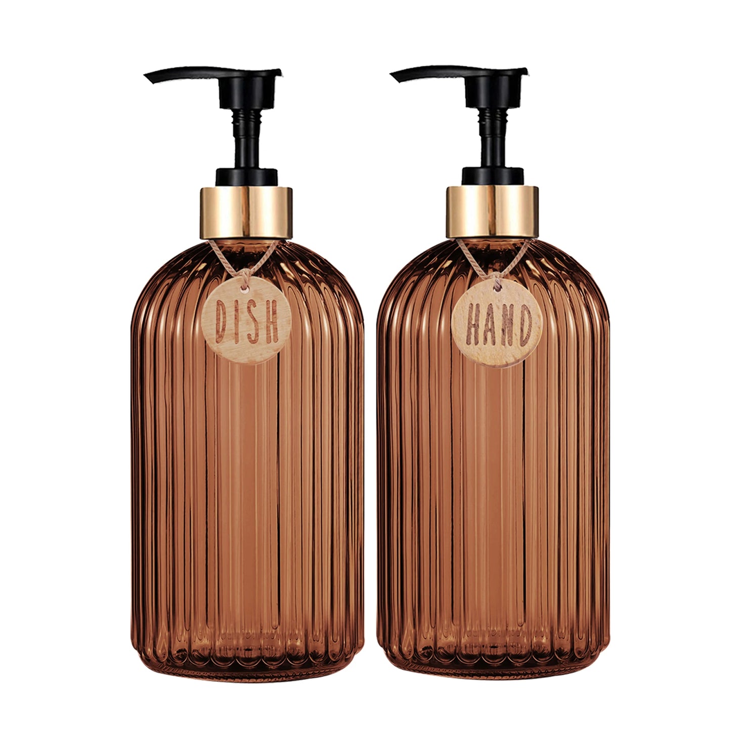 One-Hand Wonder Amber Soap & Lotion Dispenser – 500 mL