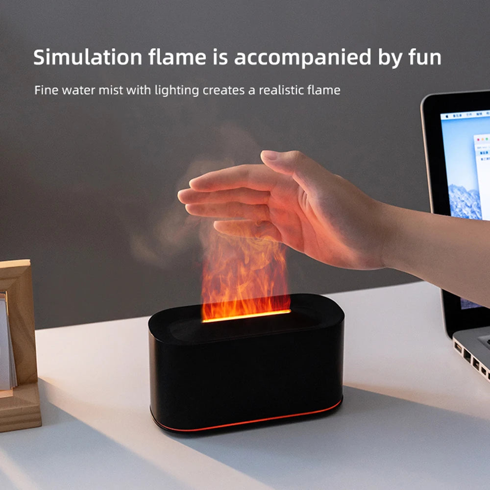 Essential Oil Diffuser Flame Colorful Vapor Humidifier For Spa Aromatherapy