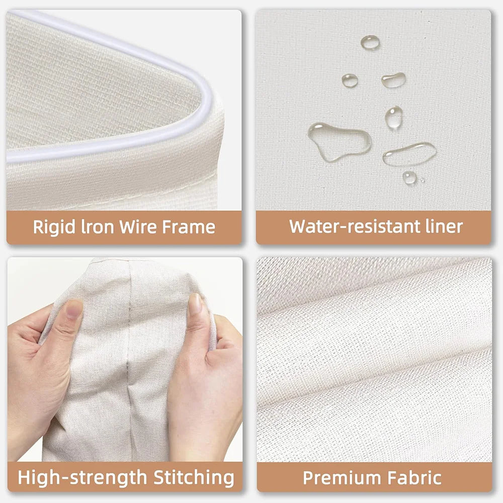Essential Collapsible Laundry Basket For Small Spaces With Wooden Handle
