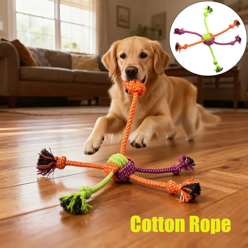 Durable Dog Rope Toy For Teeth Cleaning And Chewing