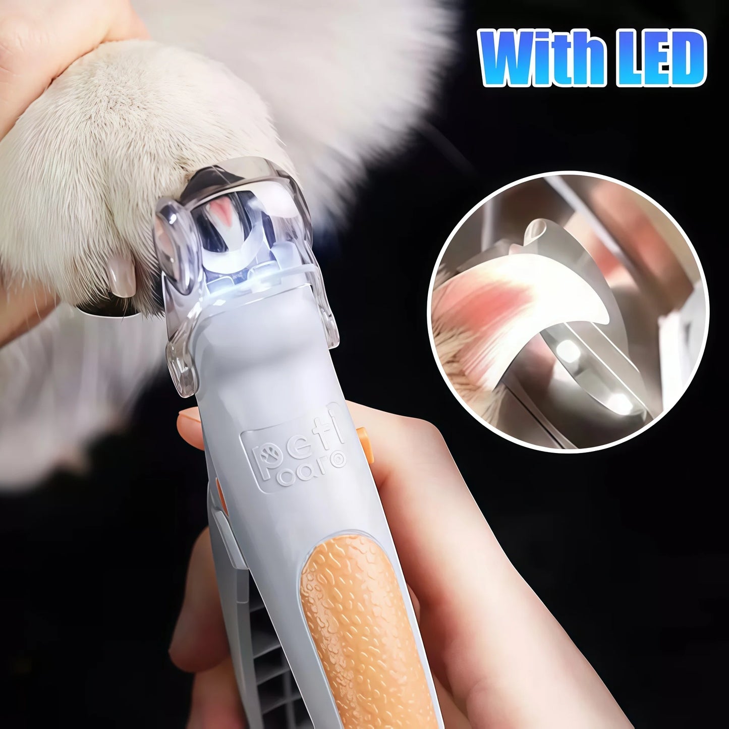 Pet Nail Clipper LED Light Magnifier For Dogs And Cats