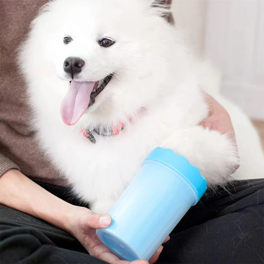 Foot Wash Cup With Silicone Brush For Dogs And Cats