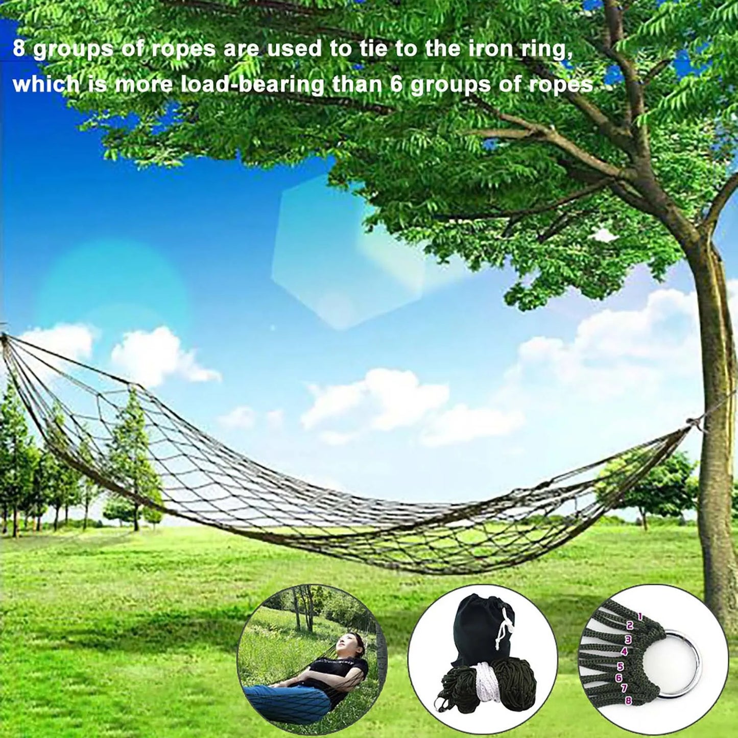 Unwind Anywhere Single-Person Portable Hammock