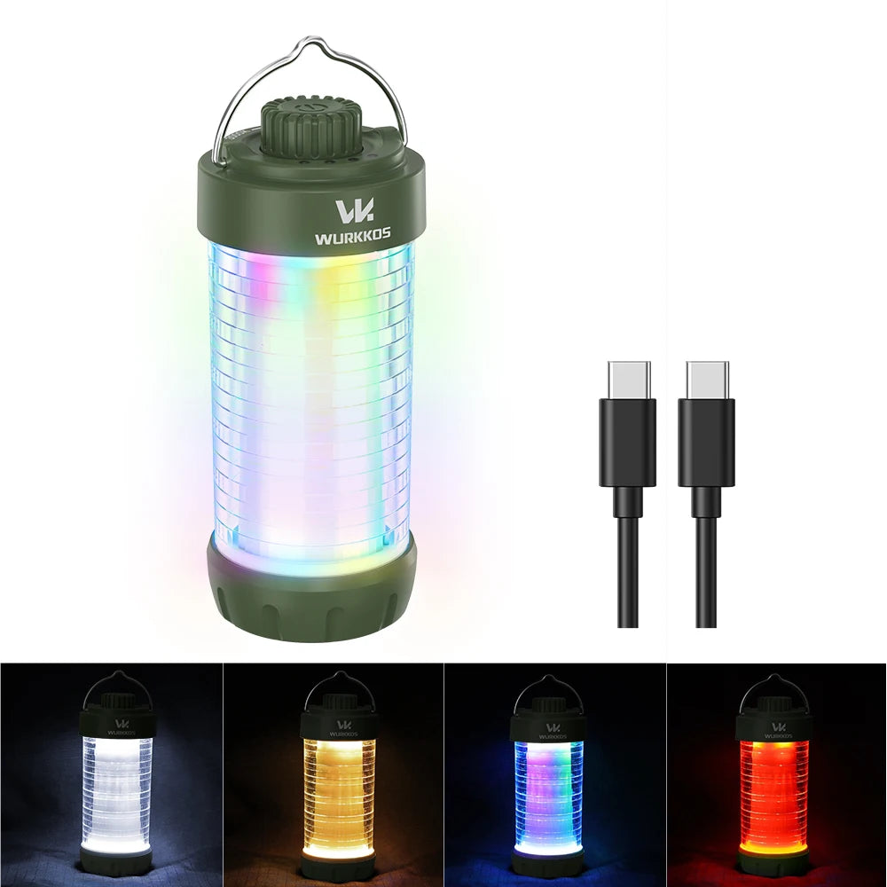 Wurkkos CL01 LED Camping Lantern 550LM Rechargeable Waterproof RGB For Campers