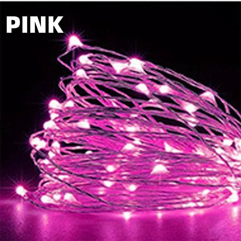 USB Led Fairy Lights Copper Wire 20M 200LED Outdoor String For Christmas Decor