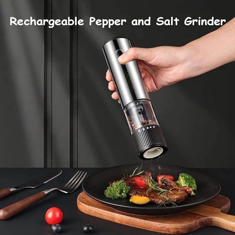 Season with Ease Rechargeable Electric Salt & Pepper Grinder