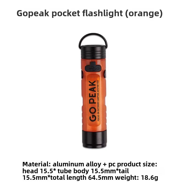 Gopeak 5050 USB-C Rechargeable Mini Clip Flashlight