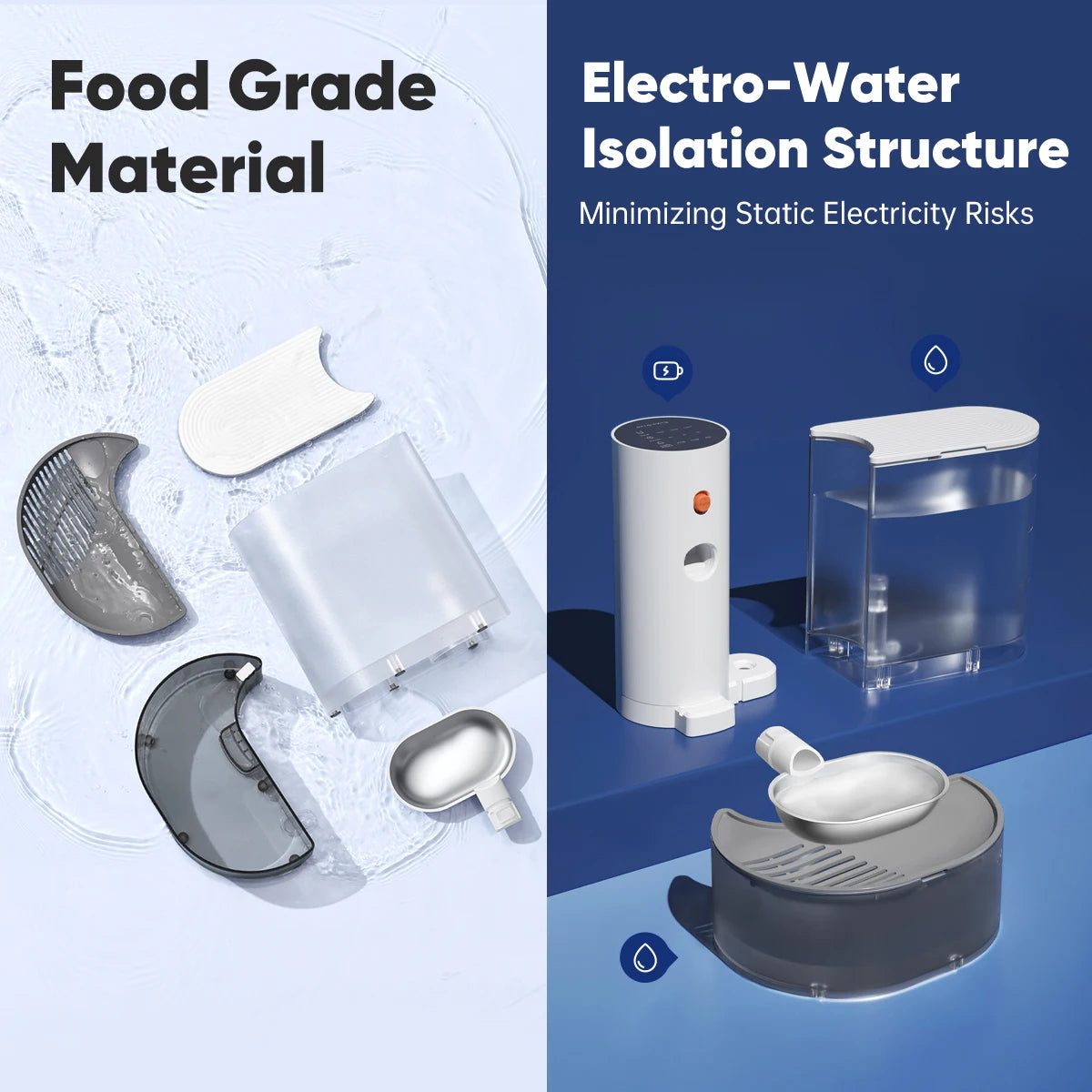 Booteely Stainless Steel Pet Water Dispenser With Automatic Purification