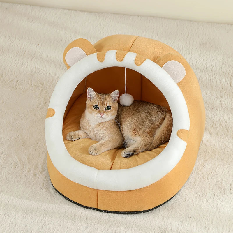 Cozy Cotton Cat Bed House and Cave Cushion for Cats