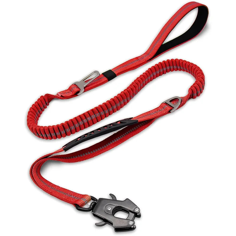 Reflective Shock Absorbing Tactical Dog Leash for Large Dogs