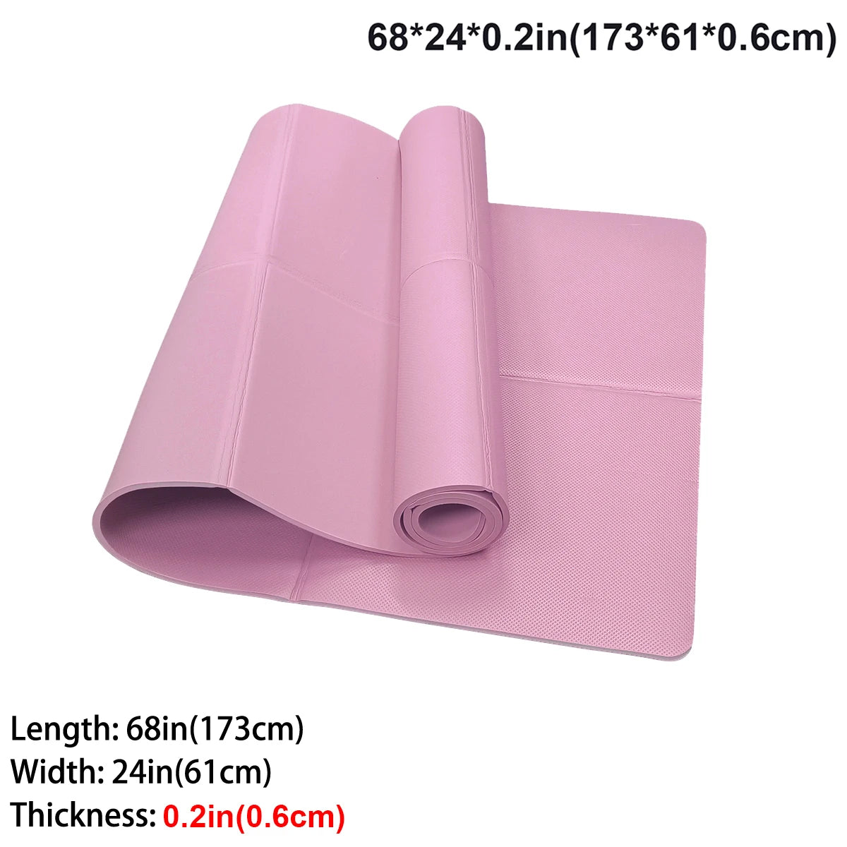 Foldable Eco Friendly Yoga Mat 4mm Travel Size For Yoga Pilates Floor Workouts