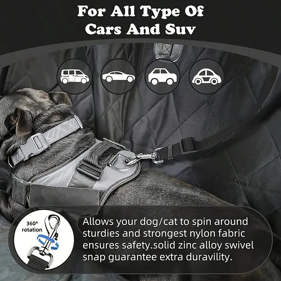 Dog Seat Belt For Vehicle Safety Tether, Car Harness Leash