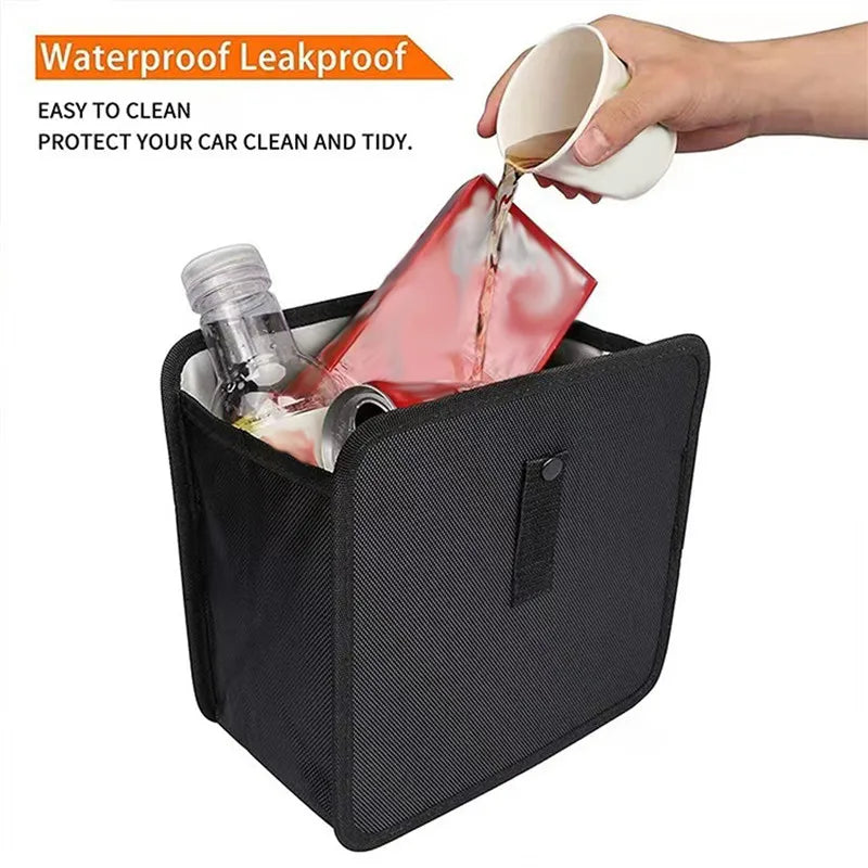 Car Trash Can Mesh Pocket Waterproof Backseat Organizer For Road Trips