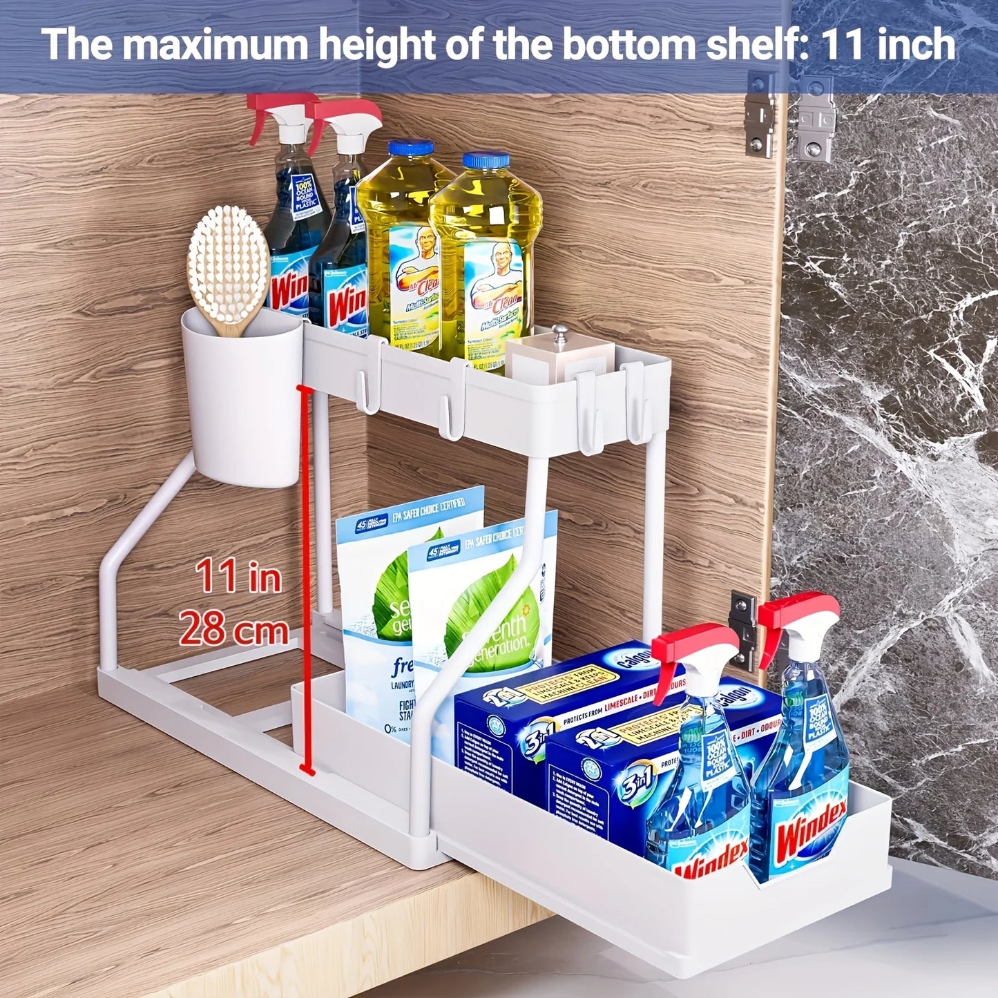 Make Space 2-Tier Pull-Out Under-Sink Organizer