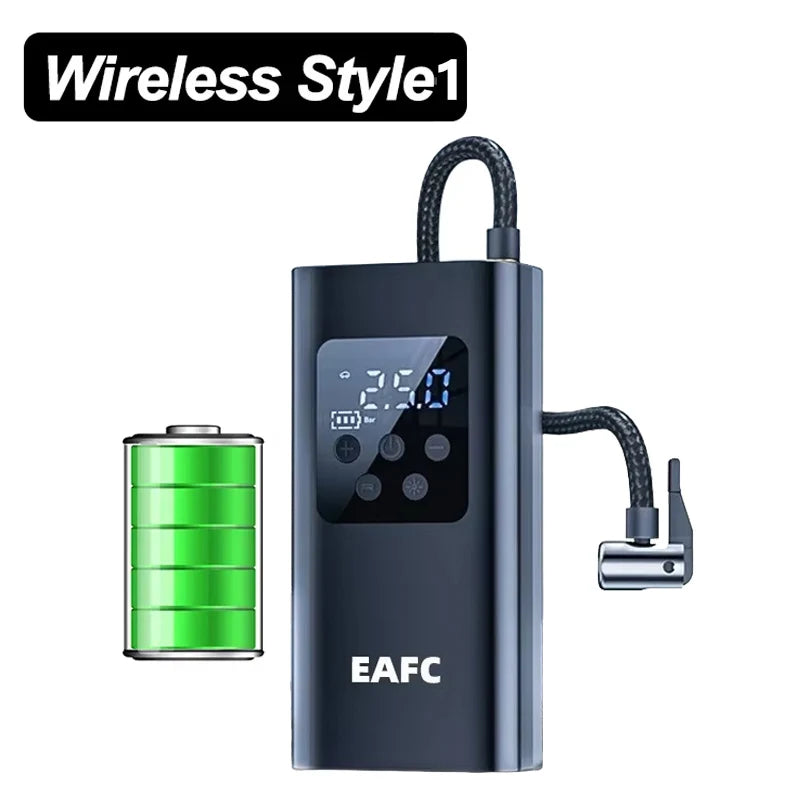 EAFC 12V Car Tire Inflator Air Pump 150 PSI Wireless Compact For Drivers