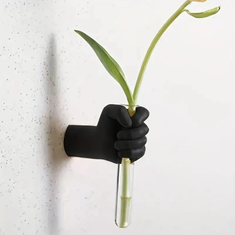 Geometric Resin Wall Vase Wall Mounted Handmade Decor for Modern Home