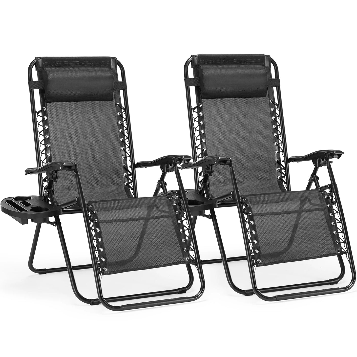 Relax & Recline Zero Gravity Lounge Chair with Cup Holder
