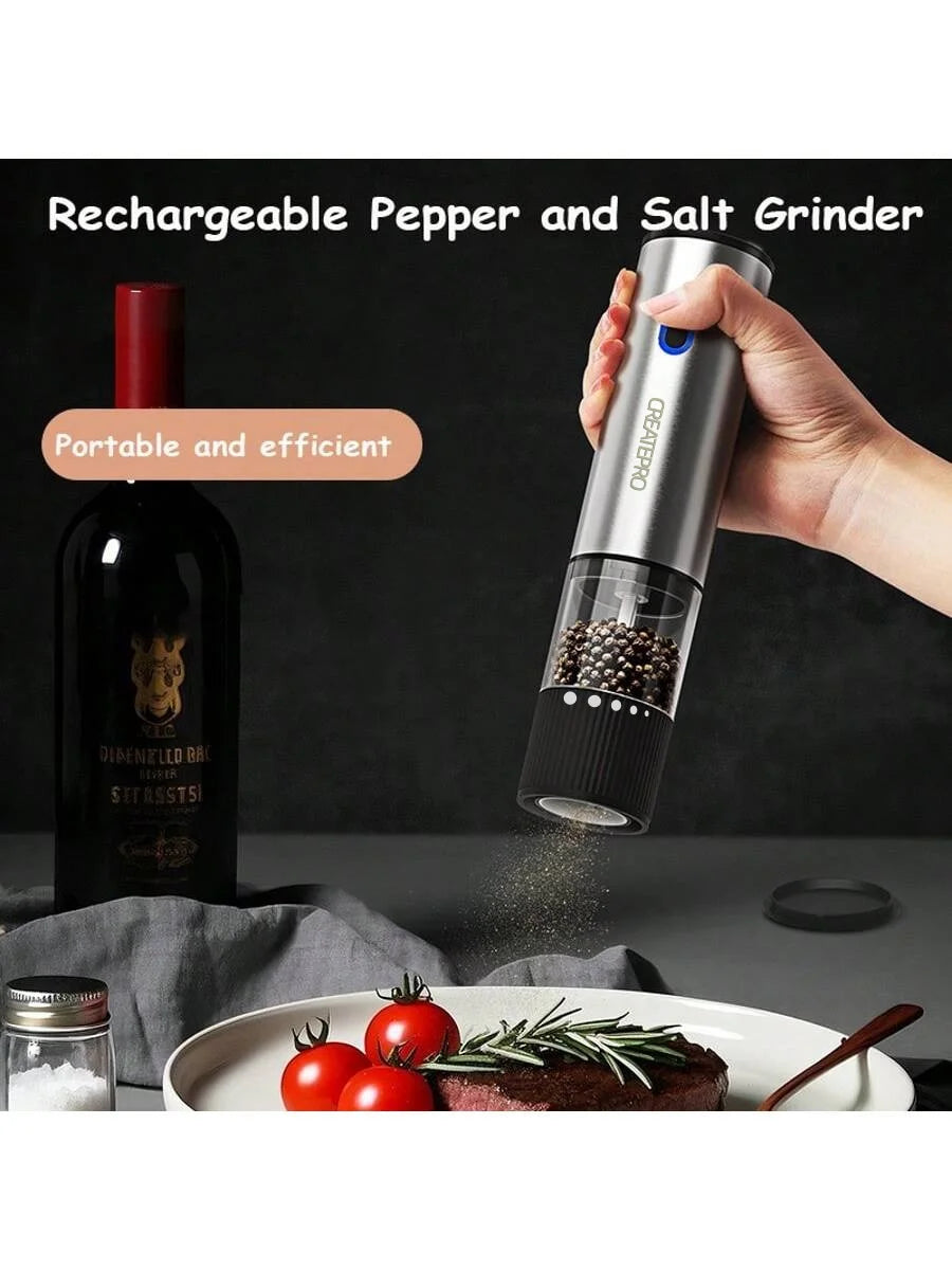 Season with Ease Rechargeable Electric Salt & Pepper Grinder
