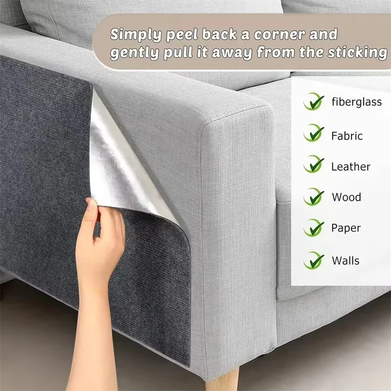 Cat Scratcher Mat Self Adhesive Carpet Scratch Pad Sofa Protector