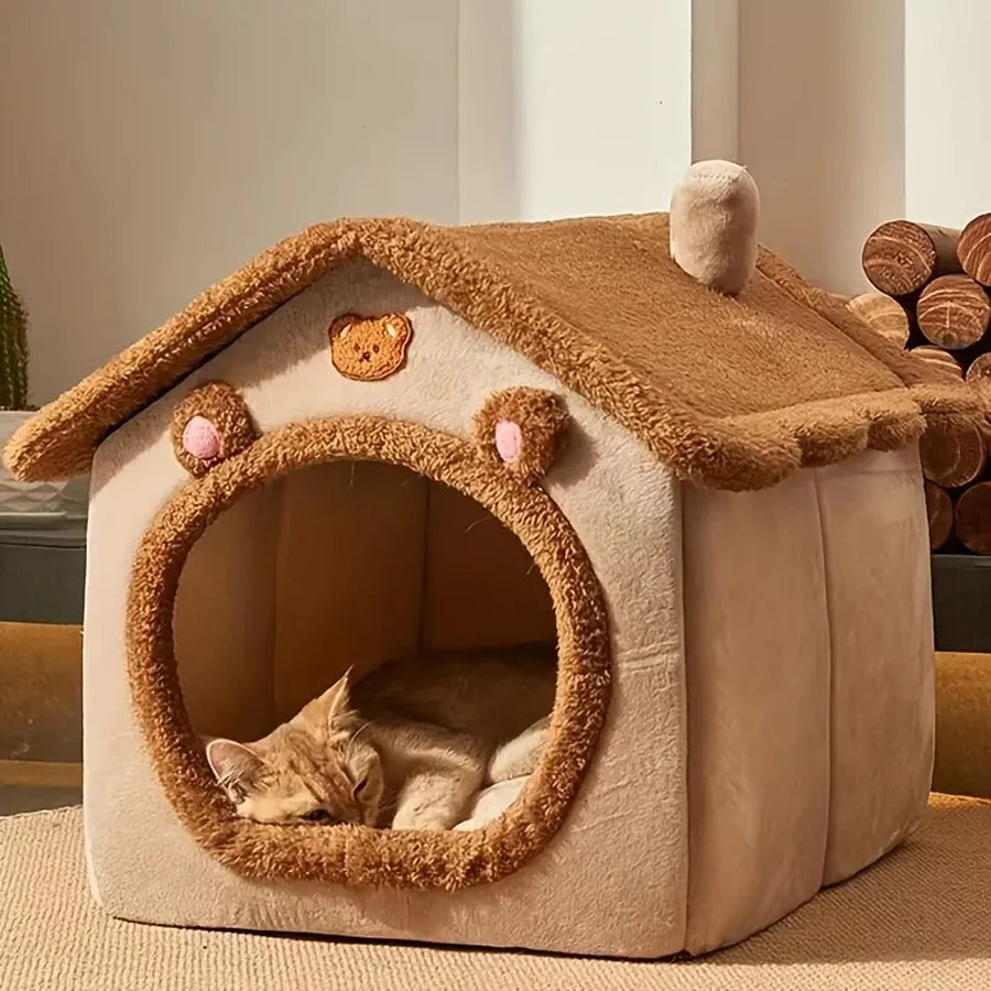 Foldable Pet House With Removable Washable Cover Portable