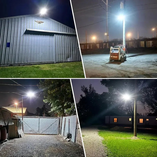 Light Up the Night™ Solar Security Street Light – Dusk-to-Dawn Motion Sensor