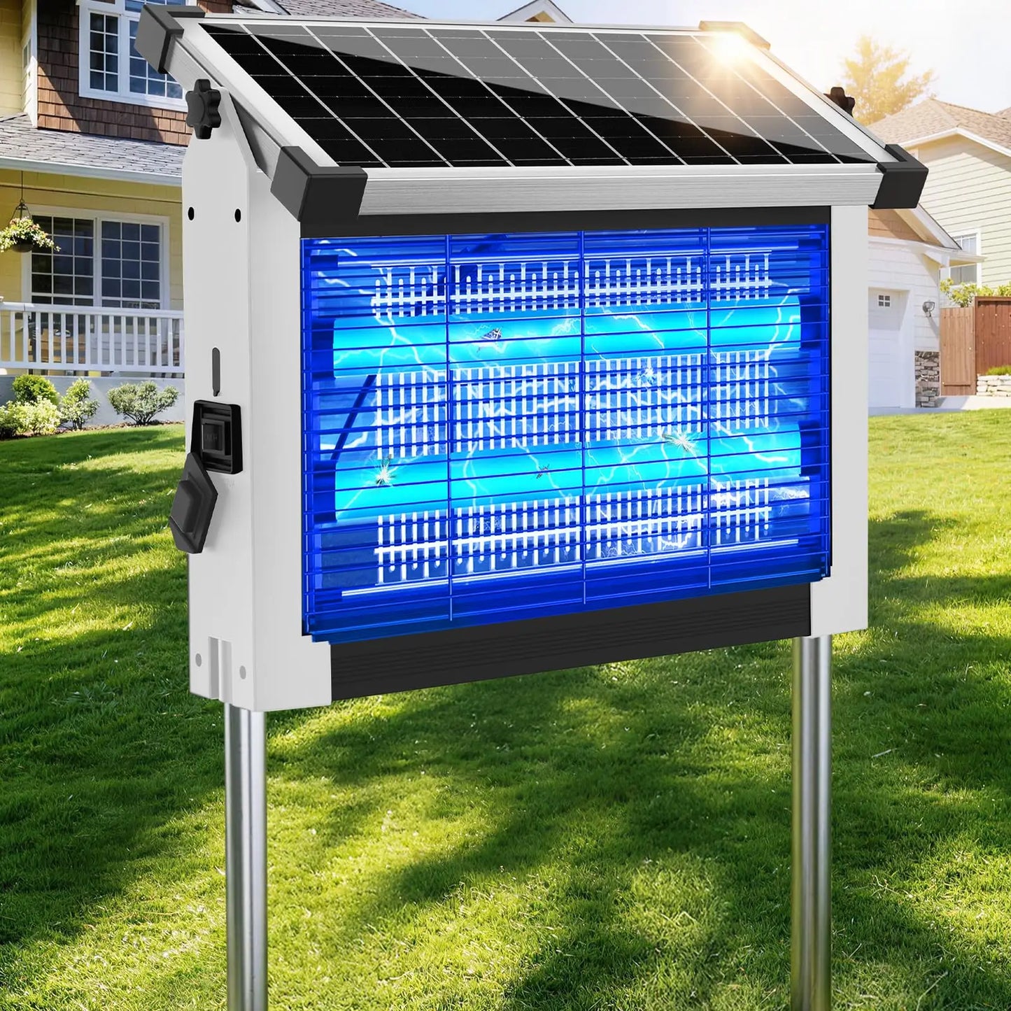 Take Back Your Backyard™ Solar Bug Zapper – 2,100 Sq. Ft. Outdoor Protection