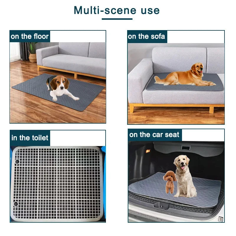 Reusable Dog Pee Pad Blanket Absorbent Washable Training Mat