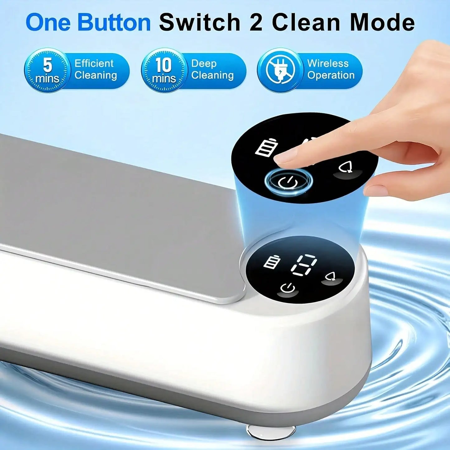 Portable Ultrasonic Cleaner USB Charging For Jewelry Glasses Watches Travel