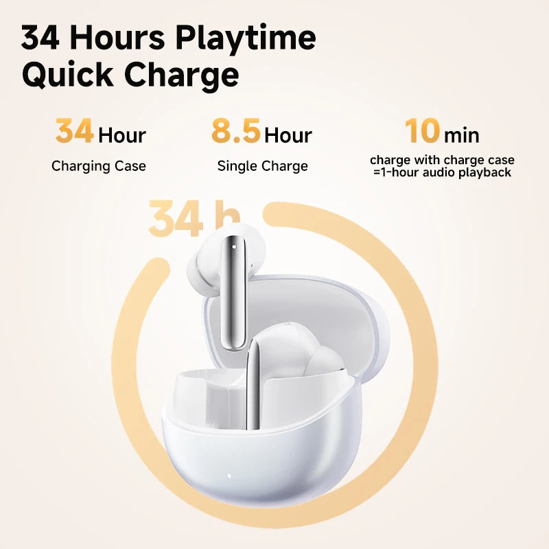 QCY MeloBuds Pro ANC Earphones 46dB Hybrid LDAC For Music Lovers