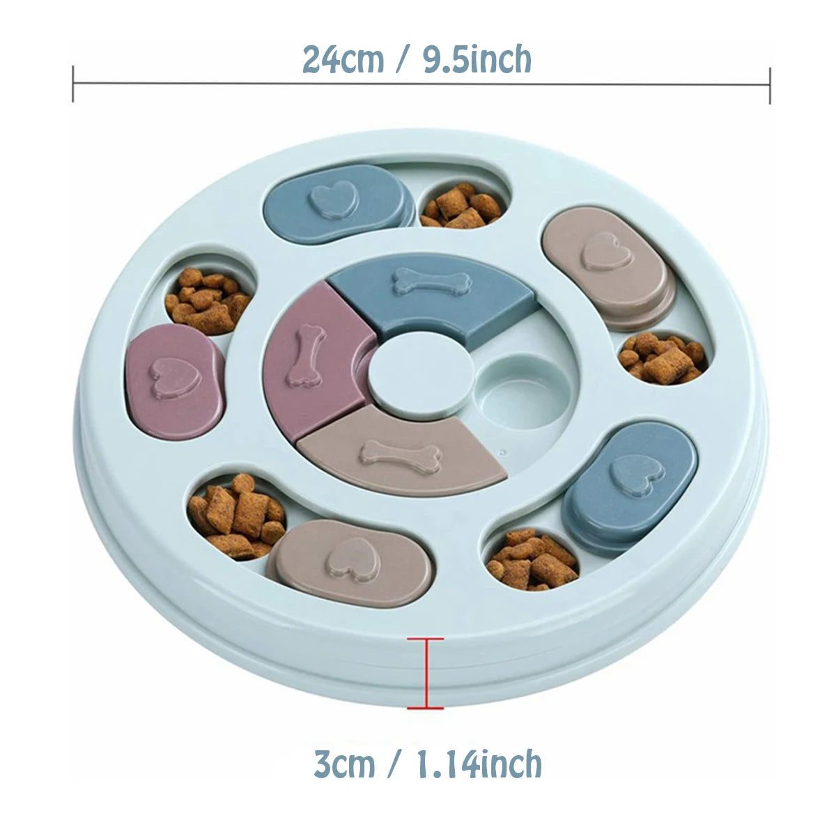 Dog Food Hiding Bowl Slow Feeder For Interactive Training Toy