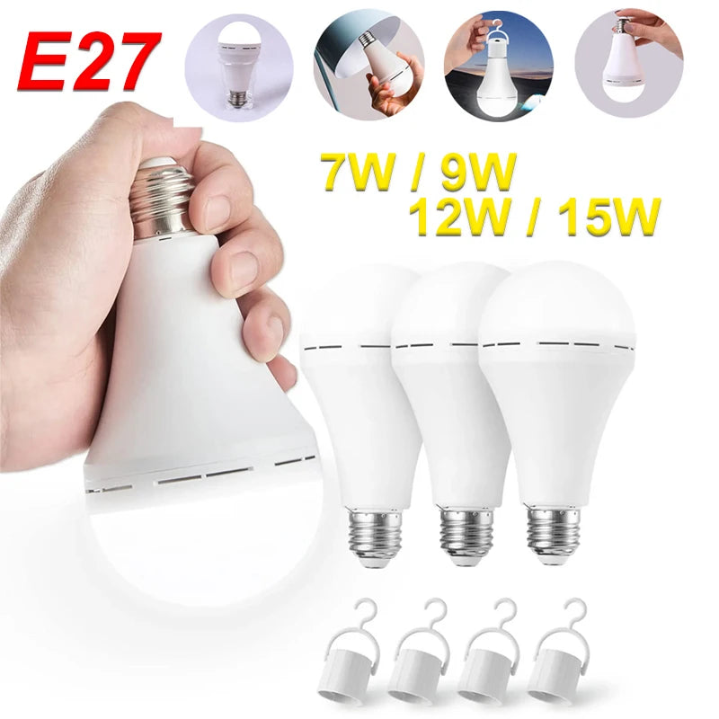 LED Rechargeable Light Bulb Emergency Portable Camping Lamp For Tent And Home