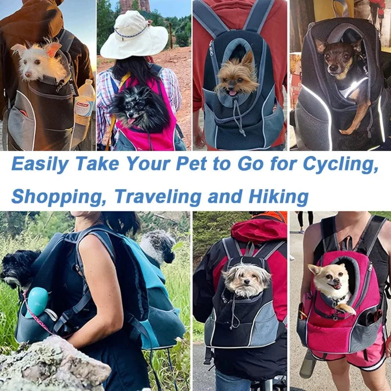 Nylon Double Shoulder Dog Carrier Backpack for Travel